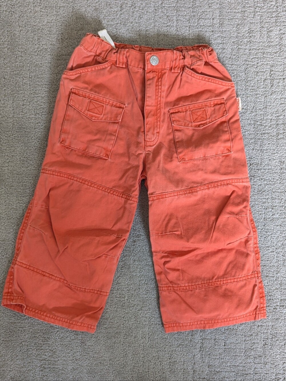Kanz Coral Orange Cargo Pants for Kids